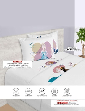 Juego de sábanas de microfibra Providencia Frozen Compañeras