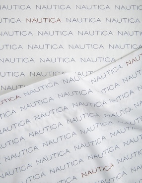 Juego de sábanas de microfibra Nautica Typo Red Dep
