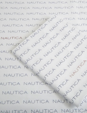 Juego de sábanas de microfibra Nautica Typo Red Dep