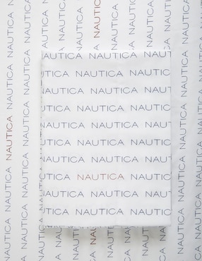 Juego de sábanas de microfibra Nautica Typo Red Dep