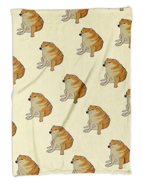 Cobertor Mi Mantita MX Cheems estampado gráfico