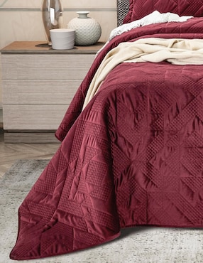 Set de colcha Regina Velvet Burgundy