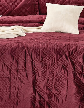 Set de colcha Regina Velvet Burgundy
