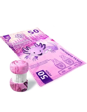 Frazada ajolote Mi Mantita Mx ajolote billete de 50 ajolopesos