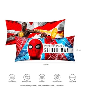 Almohada Providencia Súper Jumbo Spider Man Black firmeza media