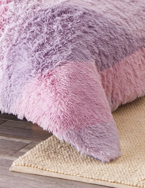Cobertor Concord Coquette Lilac Rosé estampado texturizado