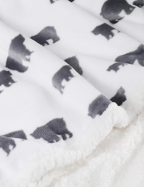 Frazada de tejido plano Eddie Bauer Bear Vill Ivory unisex