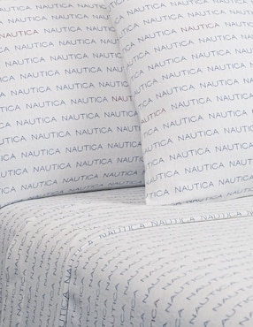 Juego de sábanas de franela 80 hilos Nautica Nautical Typo