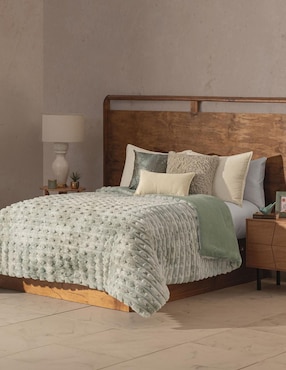 Cobertor Intima Hogar Platinum Laurel estampado texturizado