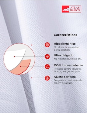 Protector de colchón Atlas del Descanso impermeable Skin System