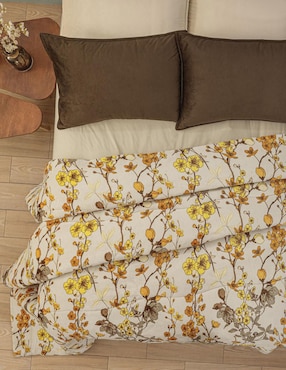Cobertor Intima Hogar Floral Golden Sunshine estampado floral