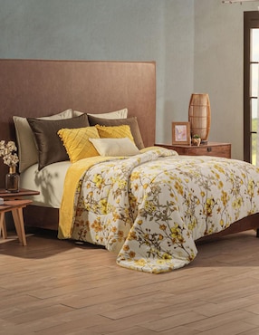 Cobertor Intima Hogar Floral Golden Sunshine estampado floral