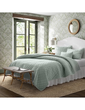 Set De Colcha Laura Ashley Velvet Coverlet Sage