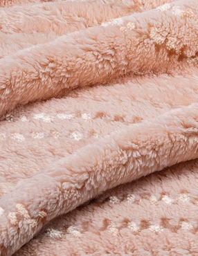 Cobertor Regina Soft Pink estampado texturizado