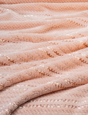 Cobertor Regina Soft Pink estampado texturizado