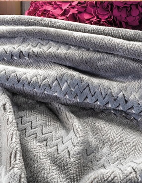 Cobertor Regina Platinum Ultra Fleece estampado texturizado