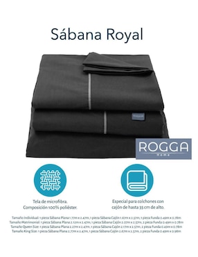Juego de sábanas de poliéster Rogga Royal Touch