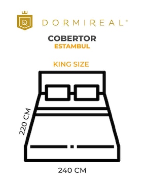 Cobertor Dormireal Estambul Black estampado texturizado