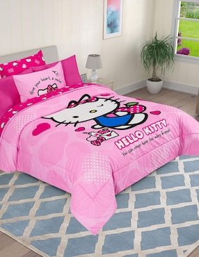 Set edredón Providencia Microfibra Apple Hello Kitty