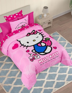 Set edredón Providencia Microfibra Apple Hello Kitty