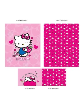 Set edredón Providencia Microfibra Apple Hello Kitty