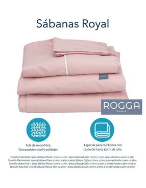 Juego de sábanas de algodón Rogga Royal Touch