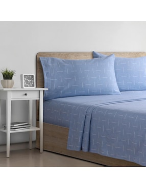 Juego de sábanas de algodón Aeropostale Tim Soft Blue