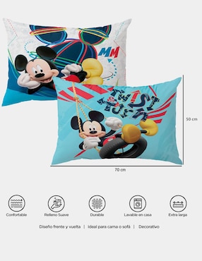 Almohada Providencia Reversible Mickey Awesome firmeza media