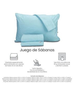 Set sábanas planas de poliéster Trinity