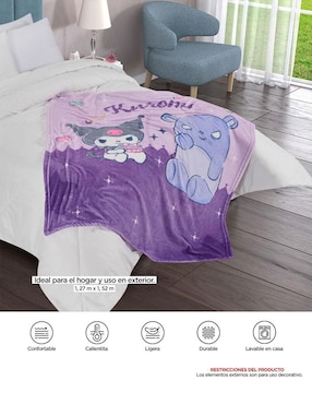Cobertor Kuromi Providencia Fantastic estampado infantil