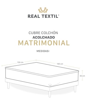 Protector de colchón Real Textil Acolchado transpirable