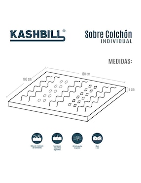 Colchoneta kashbill memory foam confort medio