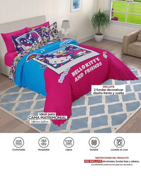 Set de colcha Providencia Hello And Kitty Friends