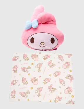 Set frazada y cojín de tejido plano Carmi My Melody para niña