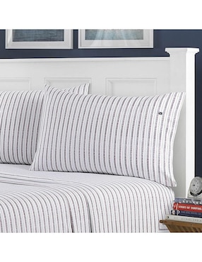 Juego de sábanas de microfibra Nautica Avery Stripe Navy