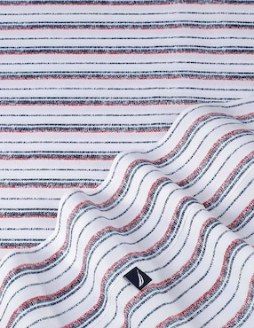 Juego de sábanas de microfibra Nautica Avery Stripe Navy