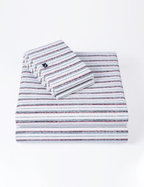 Juego de sábanas de microfibra Nautica Avery Stripe Navy