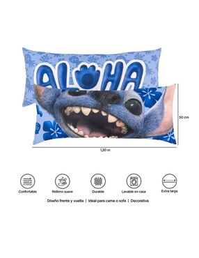 Almohada Providencia Súper Jumbo Stitch Aloha firmeza media