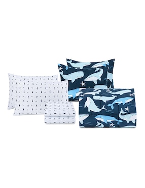 Set edredón Nautica Promos Finnian Whales Navy Seas
