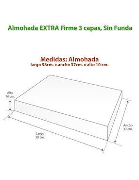 Almohada La Fábrica De Espuma firmeza alta
