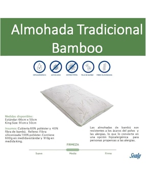 Almohada Sealy Bamboo firmeza media