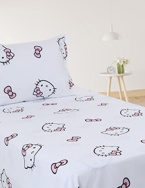 Juego de sábanas de poliéster Hello Kitty