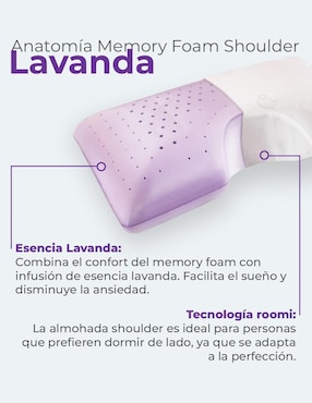 Almohada Roomi Lavander Shoulder Mist firmeza media