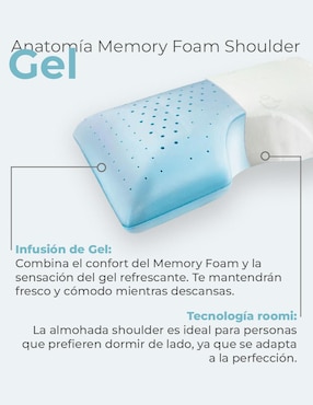 Almohada Roomi Gel Shoulder Mist firmeza media