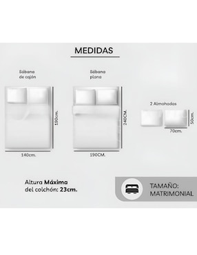 Juego de sábanas de microfibra 2800 hilos Xtellar Xtllar2838