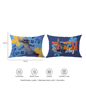 Almohada Providencia Reversible Stitch Vibes firmeza media