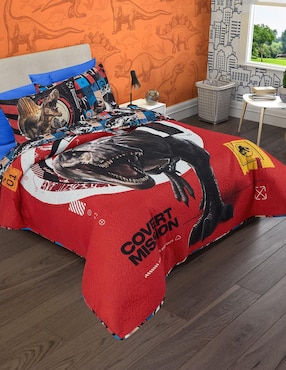 Set de colcha Providencia Microfibra Jurassic World Rebirth