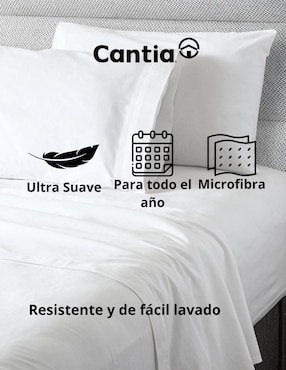 Juego de sábanas de poliéster 250 hilos Cantia Ultra Suave