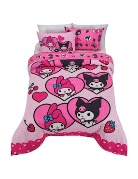Set de colcha Providencia Kuromi y My Melody