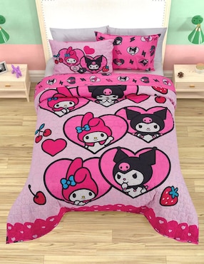Set de colcha Providencia Kuromi y My Melody